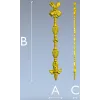 Ribbon Tassel Vertical Applique - STL 3D Model for CNC