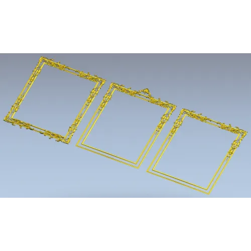 Рокайльная декоративная рамка - 3D модель в формате STL для ЧПУ