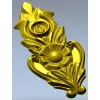 Вертикальный картуш "Флора" - 3D модель STL для ЧПУ