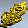 Вертикальный картуш "Флора" - 3D модель STL для ЧПУ