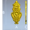 Вертикальный картуш "Флора" - 3D модель STL для ЧПУ