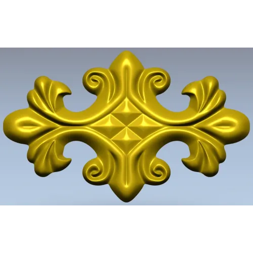 Барочный акантовый картуш в формате STL для ЧПУ