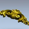 Рокайльный картуш в стиле акант - 3D модель STL для ЧПУ