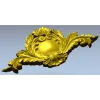 Декоративный картуш с розой - STL модель для ЧПУ