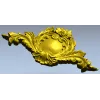 Декоративный картуш с розой - STL модель для ЧПУ