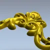 Рокайльный угловой декор для ЧПУ в формате STL