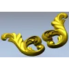 Rocaille acanthus ornament STL 3D model for CNC