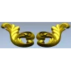 Rocaille acanthus ornament STL 3D model for CNC
