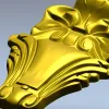 Вертикальный картуш рельефный - STL модель для ЧПУ