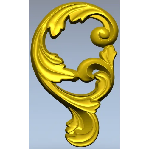 Rococo Acanthus Scroll - high-relief STL for CNC