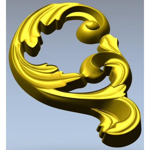 Rococo Acanthus Scroll - high-relief STL for CNC