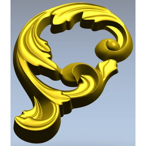 Rococo Acanthus Scroll - high-relief STL for CNC