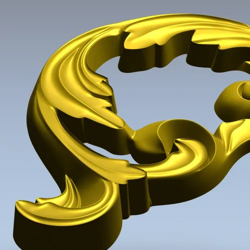 Rococo Acanthus Scroll - high-relief STL for CNC