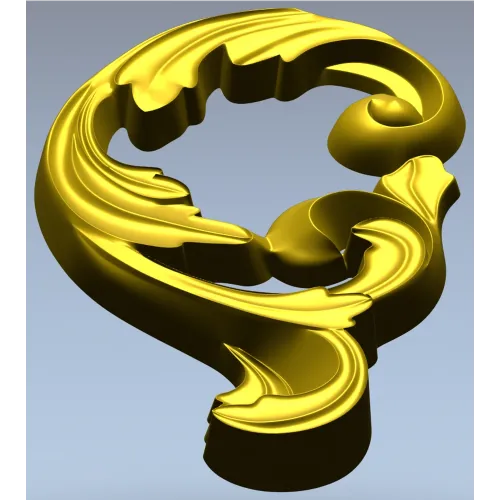 Rococo Acanthus Scroll - high-relief STL for CNC