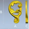 Rococo Acanthus Scroll - high-relief STL for CNC