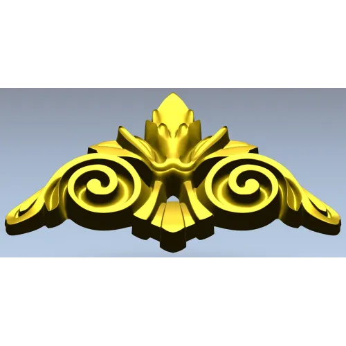 Acanthus Scroll Cartouche STL 3D Model for CNC