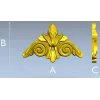 Acanthus Scroll Cartouche STL 3D Model for CNC