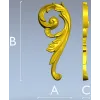 Acanthus Scroll Decorative STL Model for CNC
