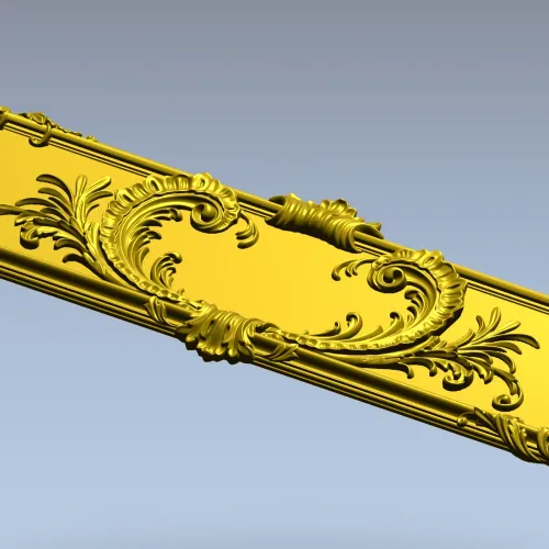 Рокайльный картуш для фрезеровки - 3D модель STL