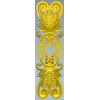 Acanthus Scroll Cartouche - STL 3D model for CNC
