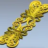 Acanthus Scroll Cartouche - STL 3D model for CNC