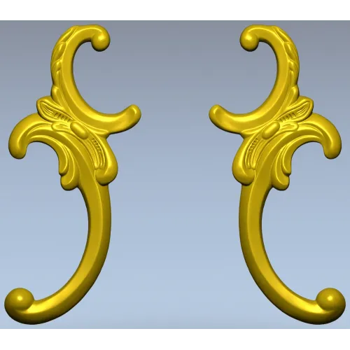 Baroque Corner Ornament STL for CNC