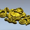 STL модель рокайльного картуша с раковиной для ЧПУ