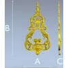 Рокайльная вертикальная 3D модель в формате STL для ЧПУ - декоративная накладка