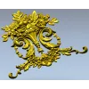 Ornate Floral Cartouche STL 3D Model for CNC Carving