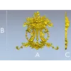 Ornate Floral Cartouche STL 3D Model for CNC Carving