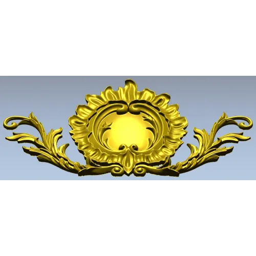 Rococo Cartouche STL 3D model for CNC carving