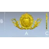 Rococo Cartouche STL 3D model for CNC carving