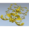 Rococo Cartouche Decorative Panel STL for CNC