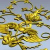 Rococo Cartouche Decorative Panel STL for CNC
