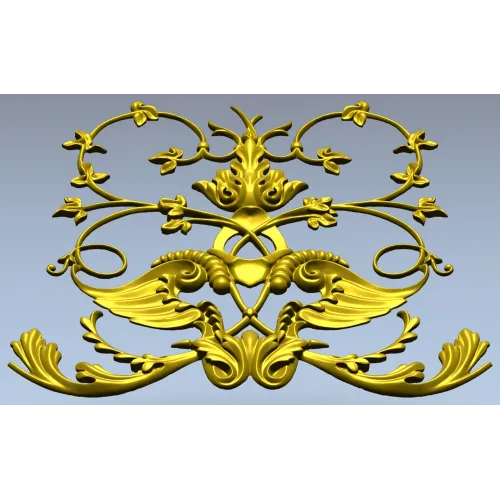 Rococo Cartouche Decorative Panel STL for CNC