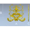 Rococo Cartouche Decorative Panel STL for CNC