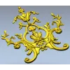 Rococo Floral Crest STL 3D Model for CNC