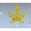 Rococo Floral Crest STL 3D Model for CNC