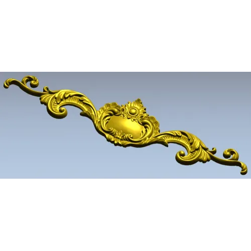 Baroque Cartouche Ornament STL 3D Model for CNC