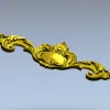 Baroque Cartouche Ornament STL 3D Model for CNC
