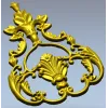 Baroque Acanthus Shell Cartouche - STL 3D model for CNC