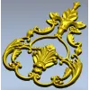 Baroque Acanthus Shell Cartouche - STL 3D model for CNC