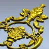 Baroque Acanthus Shell Cartouche - STL 3D model for CNC