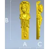 Декоративная накладка с женским бюстом - STL модель для ЧПУ