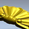 Semicircular Fan Rosette STL for CNC Milling