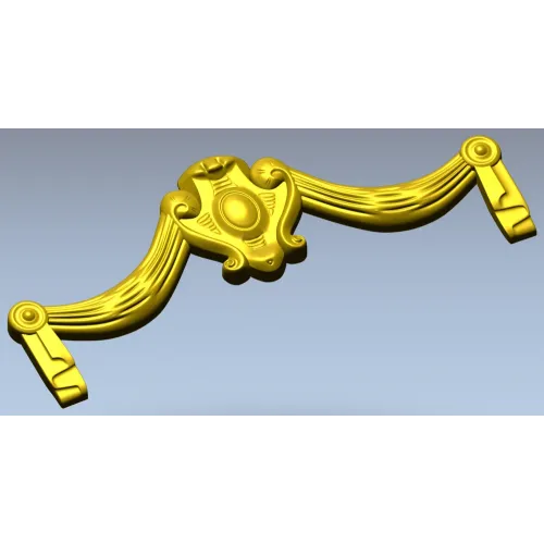 Baroque Swag Cartouche STL for CNC