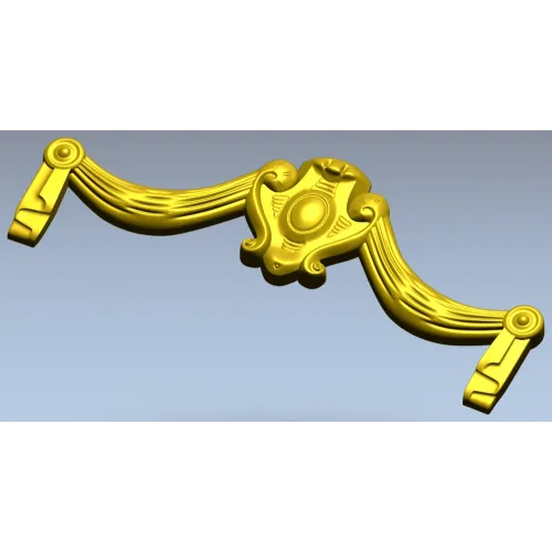 Baroque Swag Cartouche STL for CNC