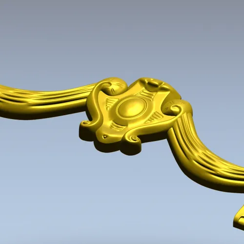 Baroque Swag Cartouche STL for CNC