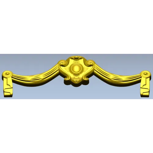 Baroque Swag Cartouche STL for CNC