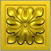 Sunburst Square Rosette - STL 3D model for CNC